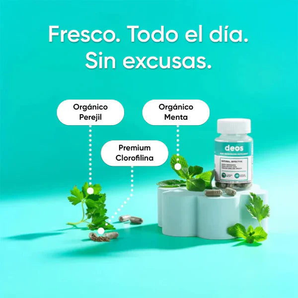 DEOS-Desodorante Interno-Cuerpo libre de olores en 7 días