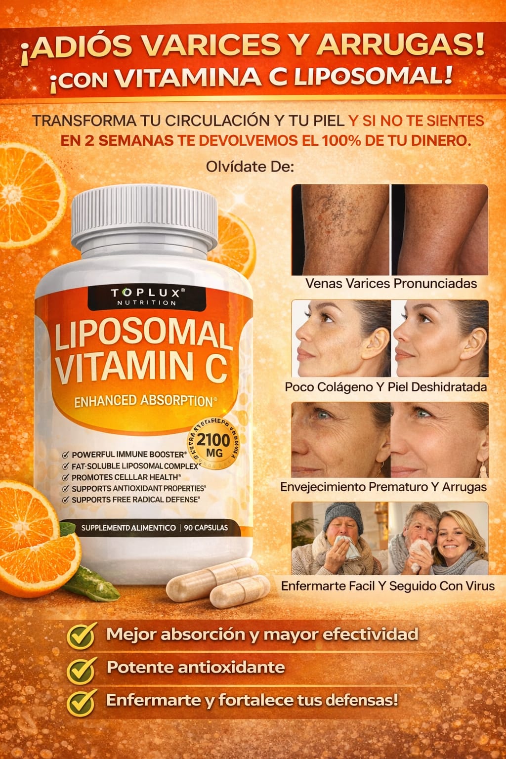 Vitamina C Liposomal 2100mg – Absorción Máxima(2026)