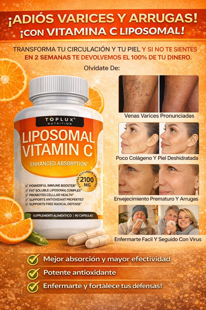 Vitamina C Liposomal 2100mg – Absorción Máxima(2026)