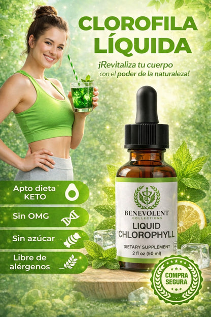 CLOROFILA LÍQUIDA Original- REVITALIZA TU CUERPO DE MANERA NATURAL