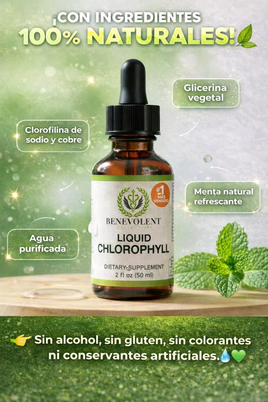 CLOROFILA LÍQUIDA Original- REVITALIZA TU CUERPO DE MANERA NATURAL