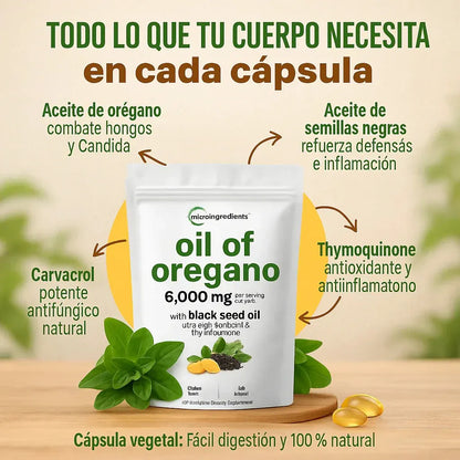 Aceite de Orégano en capsulas blandas - 90 caps (Original)✔