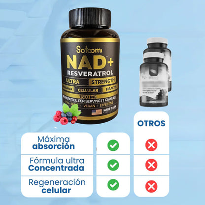 NAD + RESVERATROL IMPORTADO 100 CAPSULAS ⭐⭐⭐⭐⭐